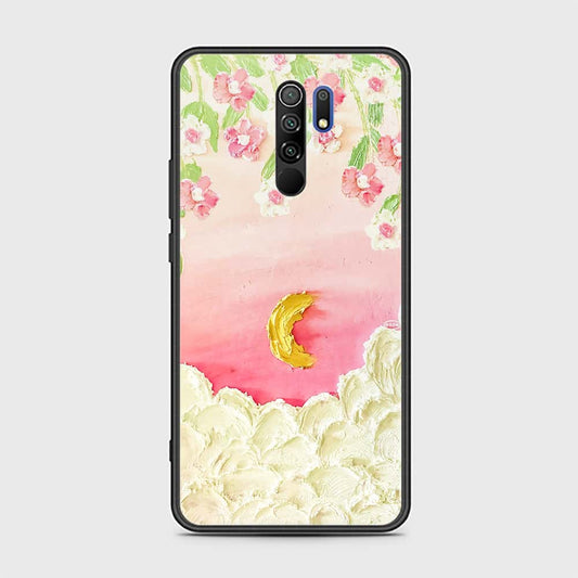 Xiaomi Redmi 9 Cover - Floral Series - Design 7 - Pink & Yellow - HQ Ultra Shine Premium Infinity Glass Soft Silicon Borders Case