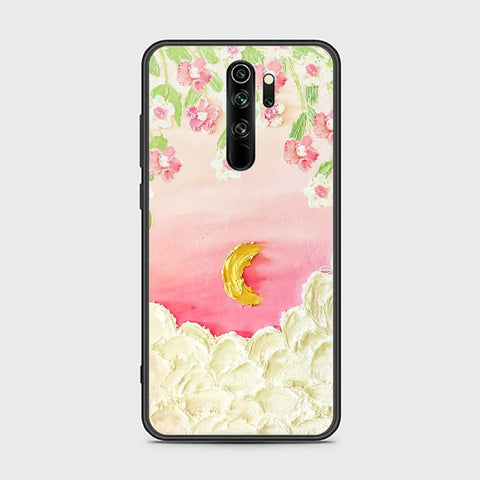 Xiaomi Redmi Note 8 Pro Cover - Floral Series - Design 7 - Pink & Yellow - HQ Ultra Shine Premium Infinity Glass Soft Silicon Borders Case