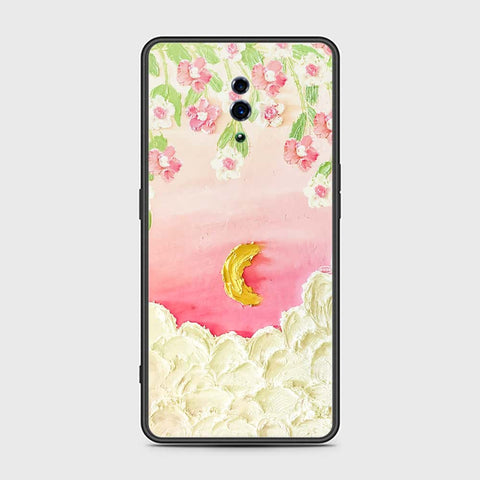 Oppo Reno Cover - Floral Series - Design 7 - Pink & Yellow - HQ Ultra Shine Premium Infinity Glass Soft Silicon Borders Case