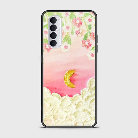 Oppo Reno 4 Pro Cover - Floral Series - Design 7 - Pink & Yellow - HQ Ultra Shine Premium Infinity Glass Soft Silicon Borders Case