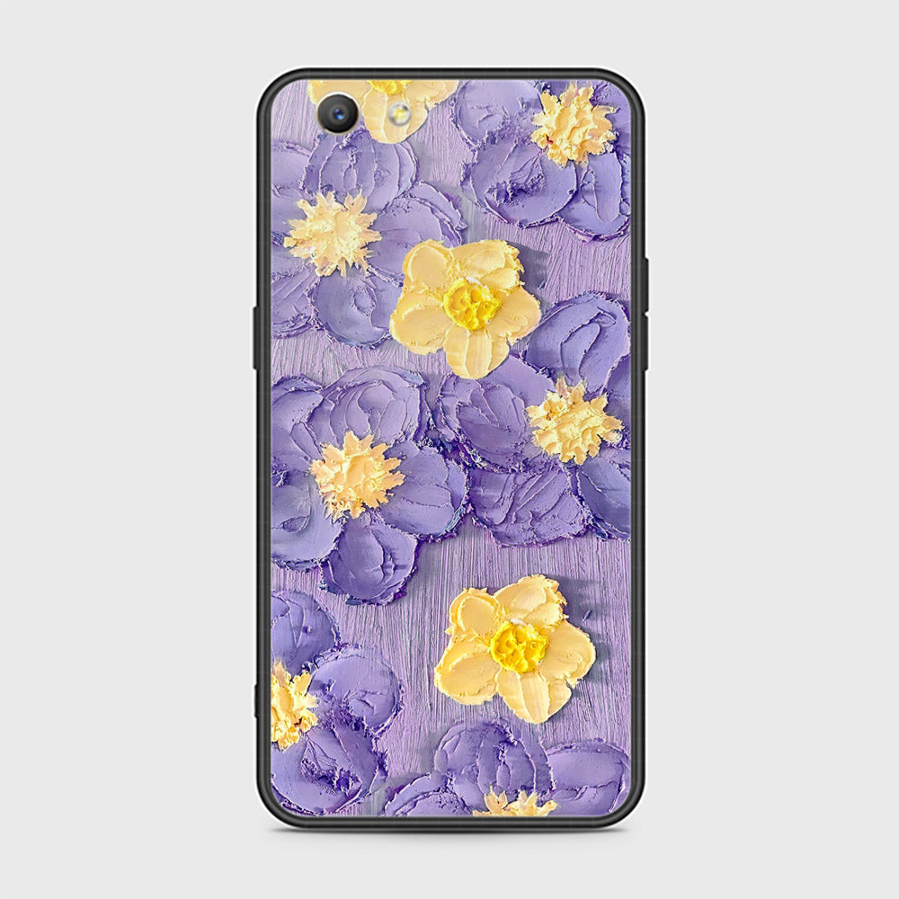 Oppo F1S Cover - Floral Series - Design 8 - Pink & Yellow - HQ Ultra Shine Premium Infinity Glass Soft Silicon Borders Case