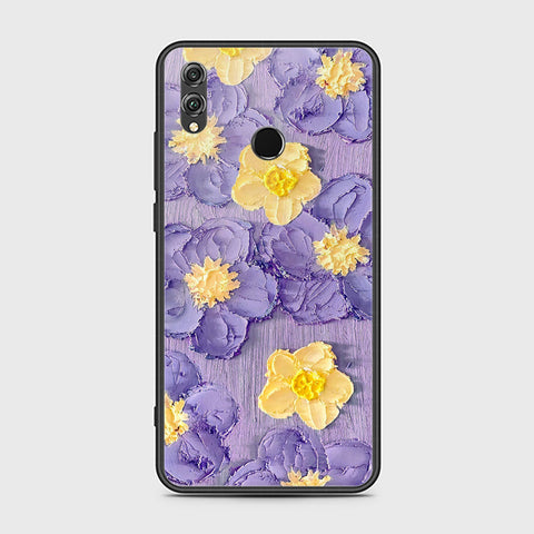 Huawei Honor 8X Cover - Floral Series - Design 8 - Pink & Yellow - HQ Ultra Shine Premium Infinity Glass Soft Silicon Borders Case