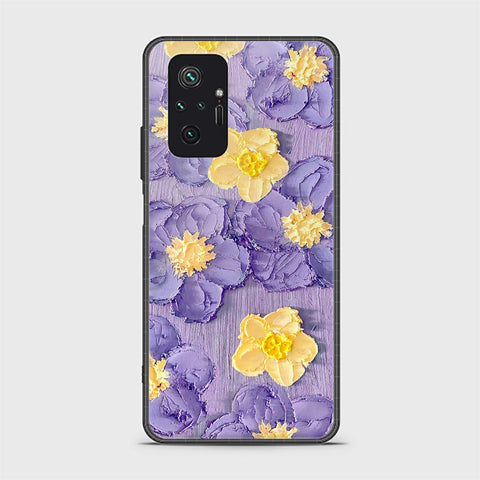 Xiaomi Redmi Note 10 Pro 4G Cover - Floral Series - Design 8 - Pink & Yellow - HQ Ultra Shine Premium Infinity Glass Soft Silicon Borders Case