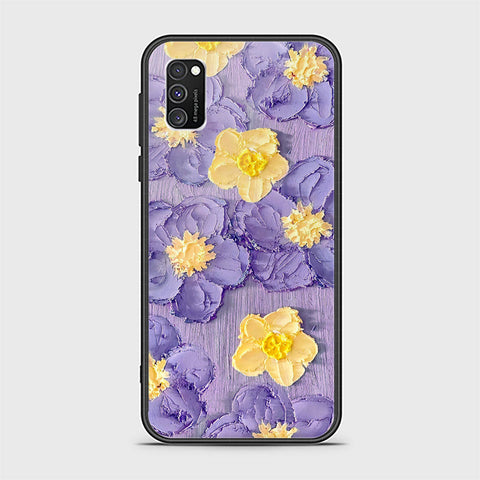 Samsung Galaxy A02s Cover - Floral Series - Design 8 - Pink & Yellow - HQ Ultra Shine Premium Infinity Glass Soft Silicon Borders Case