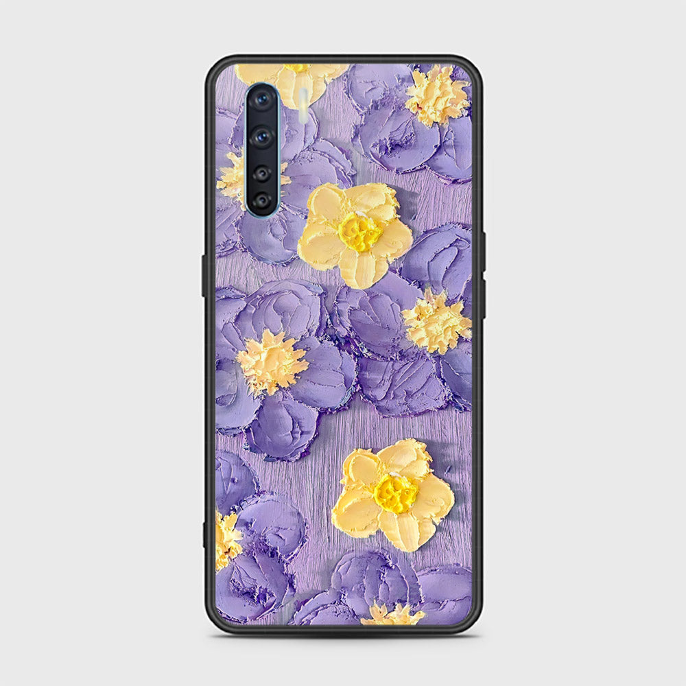 Oppo Reno 3 Cover - Floral Series - Design 8 - Pink & Yellow - HQ Ultra Shine Premium Infinity Glass Soft Silicon Borders Case