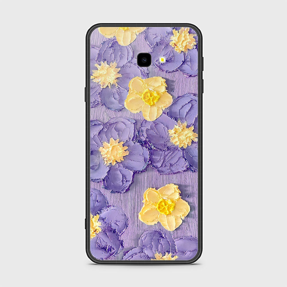 Samsung Galaxy J4 Plus Cover - Floral Series - Design 8 - Pink & Yellow - HQ Ultra Shine Premium Infinity Glass Soft Silicon Borders Case