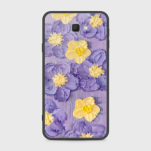 Samsung Galaxy J7 Prime Cover - Floral Series - Design 8 - Pink & Yellow - HQ Ultra Shine Premium Infinity Glass Soft Silicon Borders Case