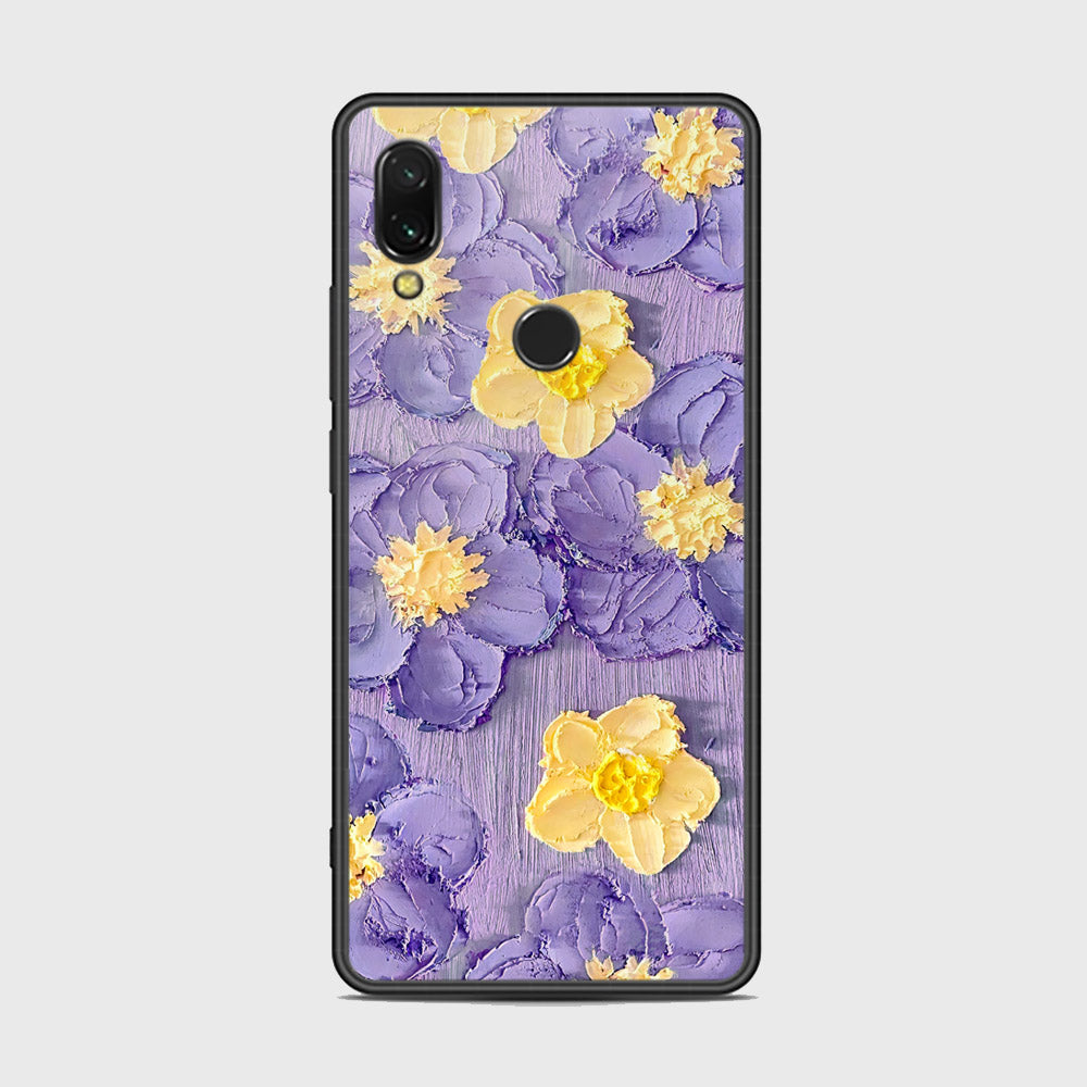 Xiaomi Redmi 7 Cover - Floral Series - Design 8 - Pink & Yellow - HQ Ultra Shine Premium Infinity Glass Soft Silicon Borders Case