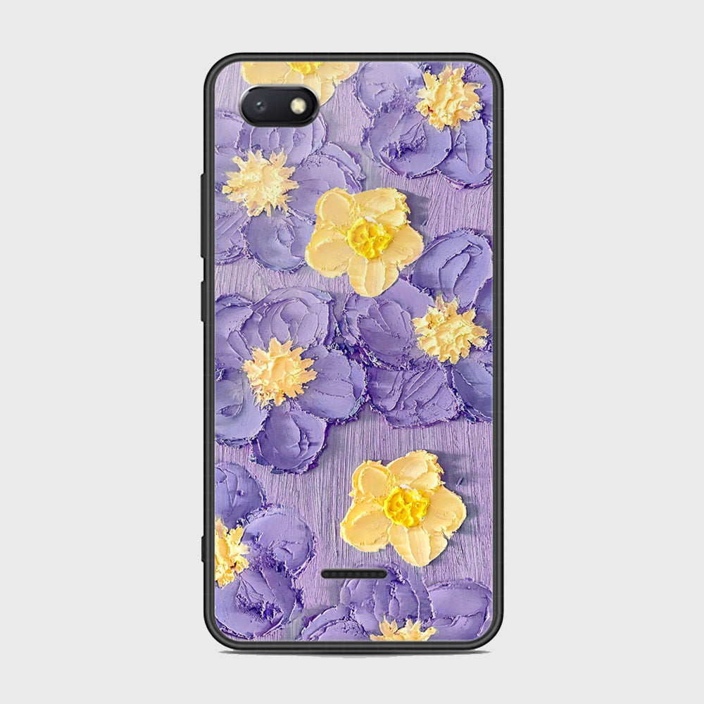 Xiaomi Redmi 6A Cover - Floral Series - Design 8 - Pink & Yellow - HQ Ultra Shine Premium Infinity Glass Soft Silicon Borders Case