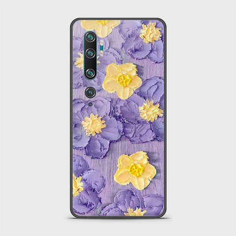 Xiaomi Mi CC9 Pro Cover - Floral Series - Design 8 - Pink & Yellow - HQ Ultra Shine Premium Infinity Glass Soft Silicon Borders Case