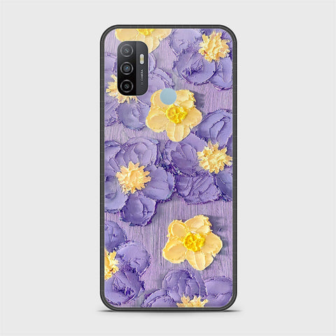 Oppo A53s Cover - Floral Series - Design 8 - Pink & Yellow - HQ Ultra Shine Premium Infinity Glass Soft Silicon Borders Case