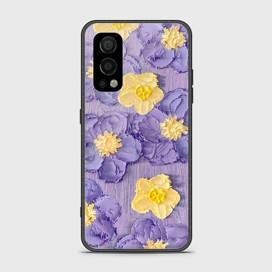 OnePlus Nord 2 Cover - Floral Series - Design 8 - Pink & Yellow - HQ Ultra Shine Premium Infinity Glass Soft Silicon Borders Case