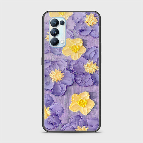 Oppo Reno 5 Pro 5G Cover - Floral Series - Design 8 - Pink & Yellow - HQ Ultra Shine Premium Infinity Glass Soft Silicon Borders Case