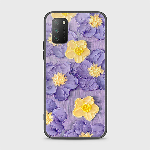 Xiaomi Poco M3 Cover - Floral Series - Design 8 - Pink & Yellow - HQ Ultra Shine Premium Infinity Glass Soft Silicon Borders Case