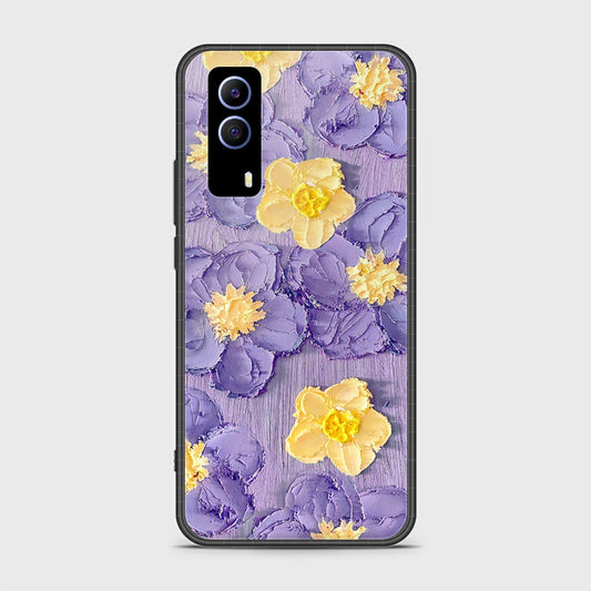 Vivo Y31 Cover - Floral Series - Design 8 - Pink & Yellow - HQ Ultra Shine Premium Infinity Glass Soft Silicon Borders Case