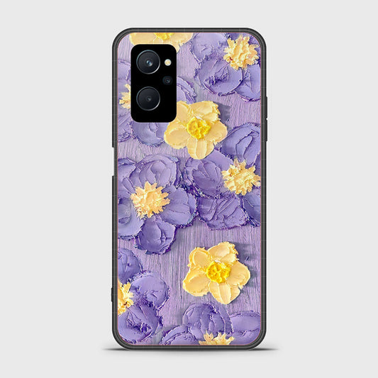 Realme 9i Cover - Floral Series - Design 8 - Pink & Yellow - HQ Ultra Shine Premium Infinity Glass Soft Silicon Borders Case