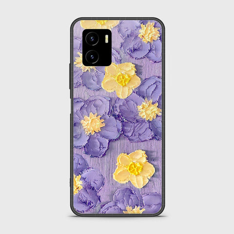 Vivo Y15a Cover - Floral Series - Design 8 - Pink & Yellow - HQ Ultra Shine Premium Infinity Glass Soft Silicon Borders Case