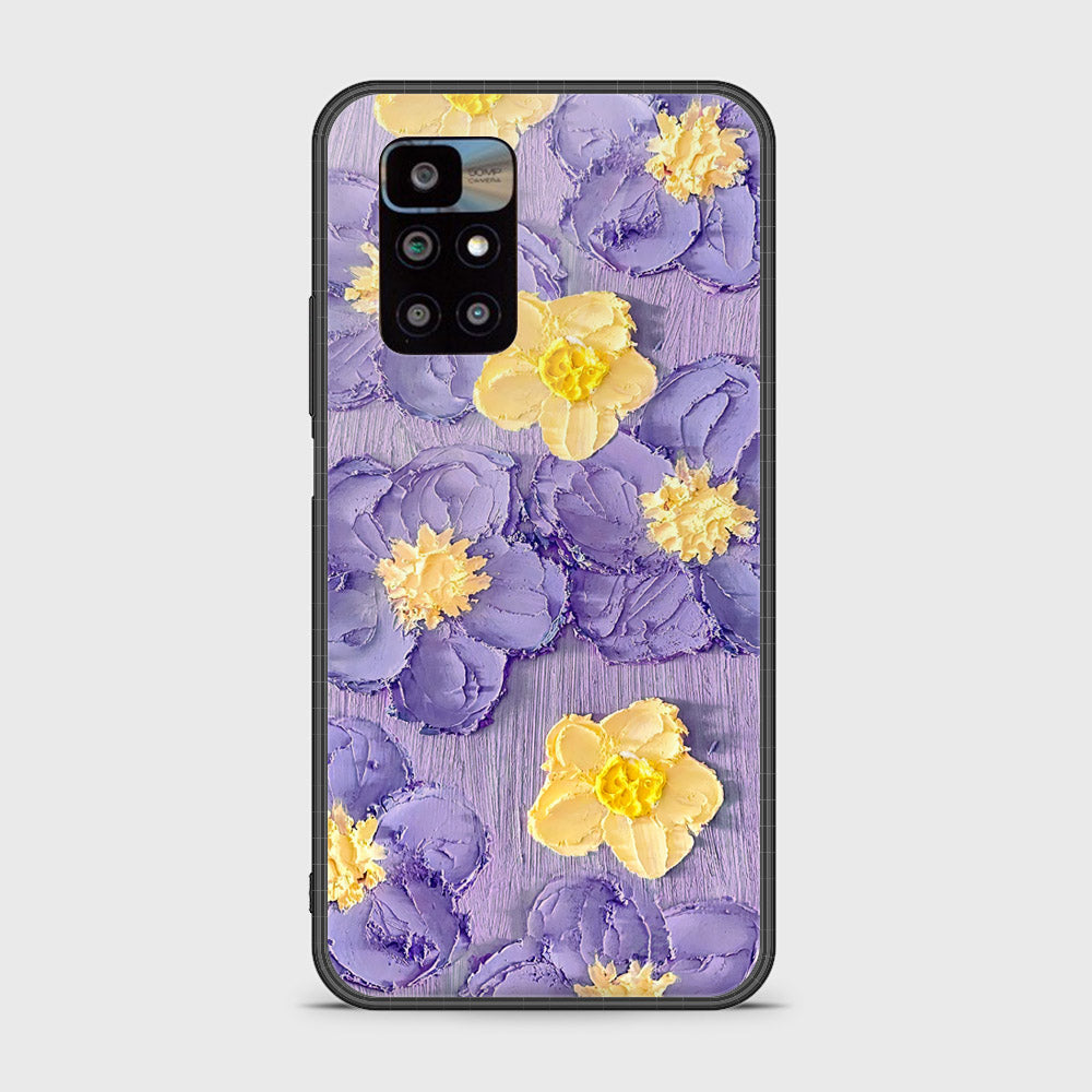 Xiaomi Redmi 10 2022 Cover - Floral Series - Design 8 - Pink & Yellow - HQ Ultra Shine Premium Infinity Glass Soft Silicon Borders Case