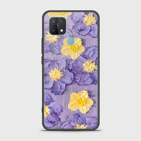 Oppo A15 Cover - Floral Series - Design 8 - Pink & Yellow - HQ Ultra Shine Premium Infinity Glass Soft Silicon Borders Case