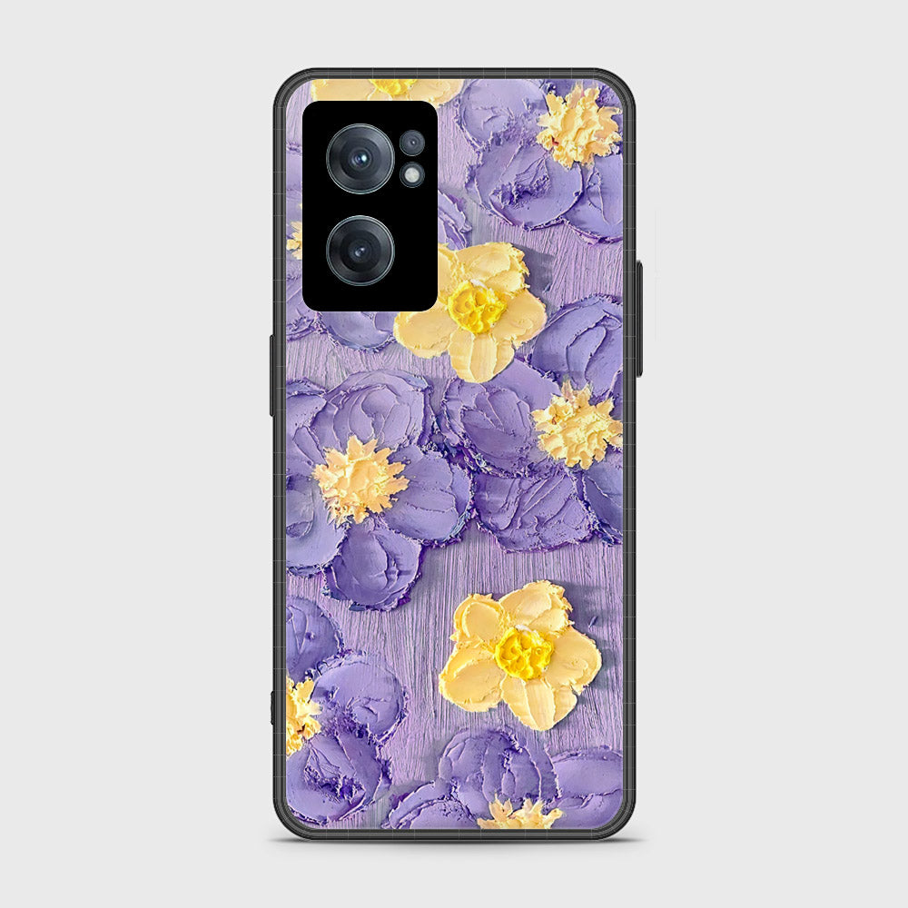 OnePlus Nord CE 2 5G Cover - Floral Series - Design 8 - Pink & Yellow - HQ Ultra Shine Premium Infinity Glass Soft Silicon Borders Case