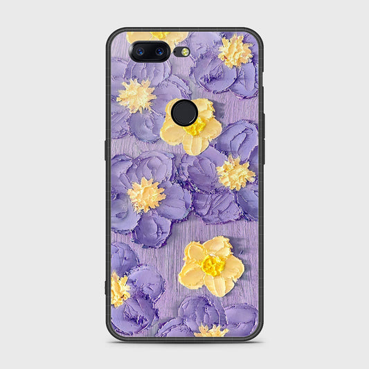 OnePlus 5T Cover - Floral Series - Design 8 - Pink & Yellow - HQ Ultra Shine Premium Infinity Glass Soft Silicon Borders Case