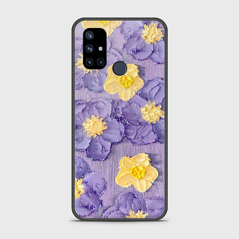 OnePlus Nord N10 5G Cover - Floral Series - Design 8 - Pink & Yellow - HQ Ultra Shine Premium Infinity Glass Soft Silicon Borders Case