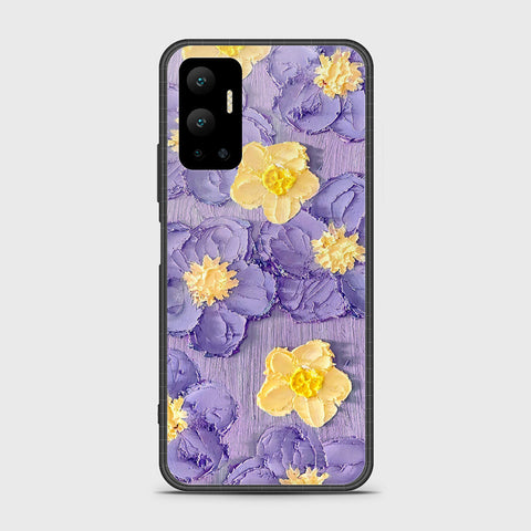 Infinix Hot 12 Cover - Floral Series - Design 8 - Pink & Yellow - HQ Ultra Shine Premium Infinity Glass Soft Silicon Borders Case