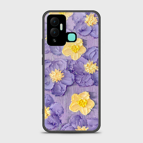 Infinix Hot 12i Cover - Floral Series - Design 8 - Pink & Yellow - HQ Ultra Shine Premium Infinity Glass Soft Silicon Borders Case