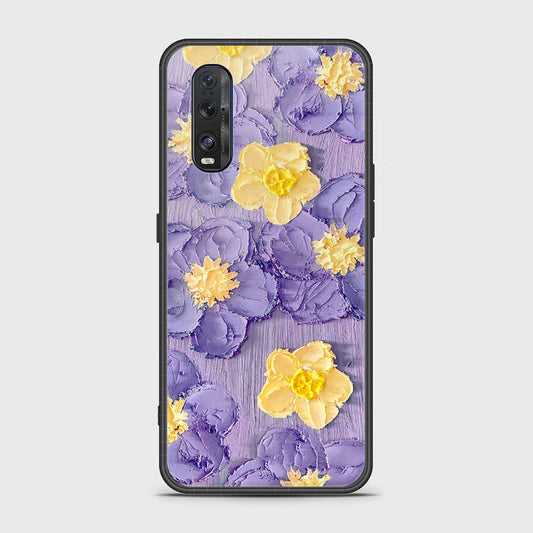 Oppo Find X2 Cover - Floral Series - Design 8 - Pink & Yellow - HQ Ultra Shine Premium Infinity Glass Soft Silicon Borders Case