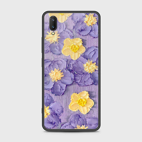 Vivo V11 Pro Cover - Floral Series - Design 8 - Pink & Yellow - HQ Ultra Shine Premium Infinity Glass Soft Silicon Borders Case