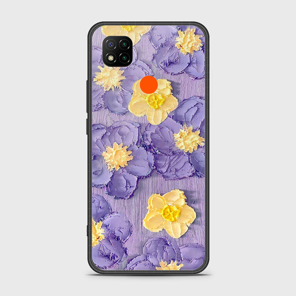 Xiaomi Redmi 9C Cover - Floral Series - Design 8 - Pink & Yellow - HQ Ultra Shine Premium Infinity Glass Soft Silicon Borders Case