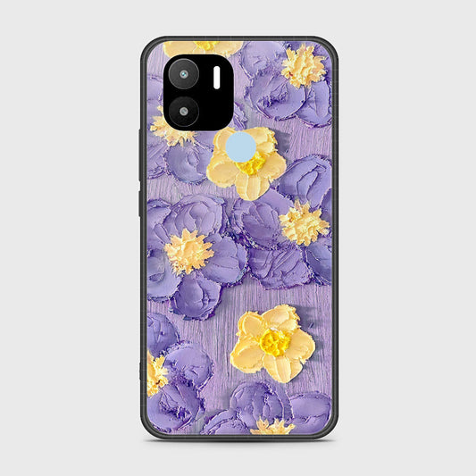 Xiaomi Redmi A1 Plus Cover - Floral Series - Design 8 - Pink & Yellow - HQ Ultra Shine Premium Infinity Glass Soft Silicon Borders Case