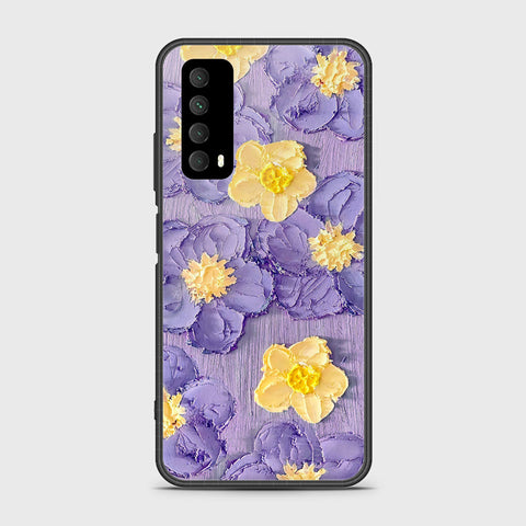 Huawei Y7a Cover - Floral Series - Design 8 - Pink & Yellow - HQ Ultra Shine Premium Infinity Glass Soft Silicon Borders Case