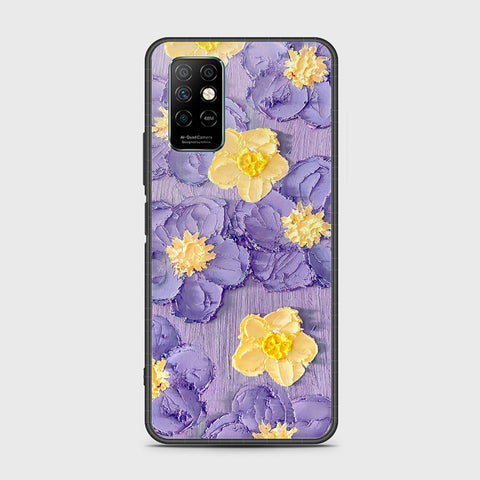 Infinix Note 8i Cover - Floral Series - Design 8 - Pink & Yellow - HQ Ultra Shine Premium Infinity Glass Soft Silicon Borders Case