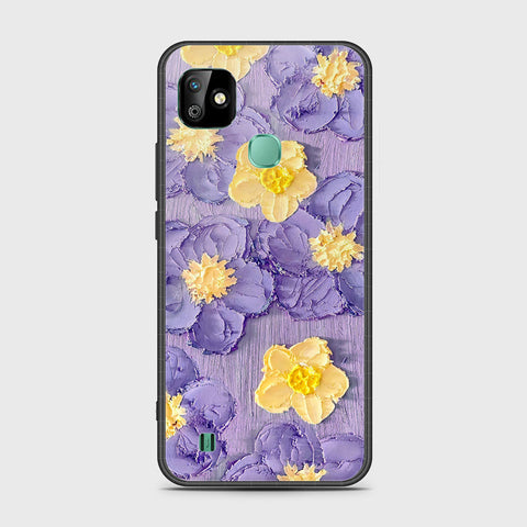 Infinix Smart HD 2021 Cover - Floral Series - Design 8 - Pink & Yellow - HQ Ultra Shine Premium Infinity Glass Soft Silicon Borders Case