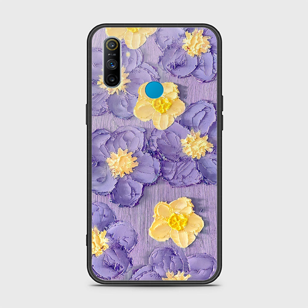 Realme 6i Cover - Floral Series - Design 8 - Pink & Yellow - HQ Ultra Shine Premium Infinity Glass Soft Silicon Borders Case