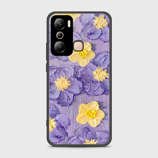 Infinix Hot 20i Cover - Floral Series - Design 8 - Pink & Yellow - HQ Ultra Shine Premium Infinity Glass Soft Silicon Borders Case