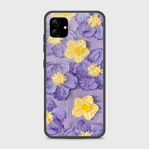 Samsung Galaxy A04e Cover - Floral Series - Design 8 - Pink & Yellow - HQ Ultra Shine Premium Infinity Glass Soft Silicon Borders Case