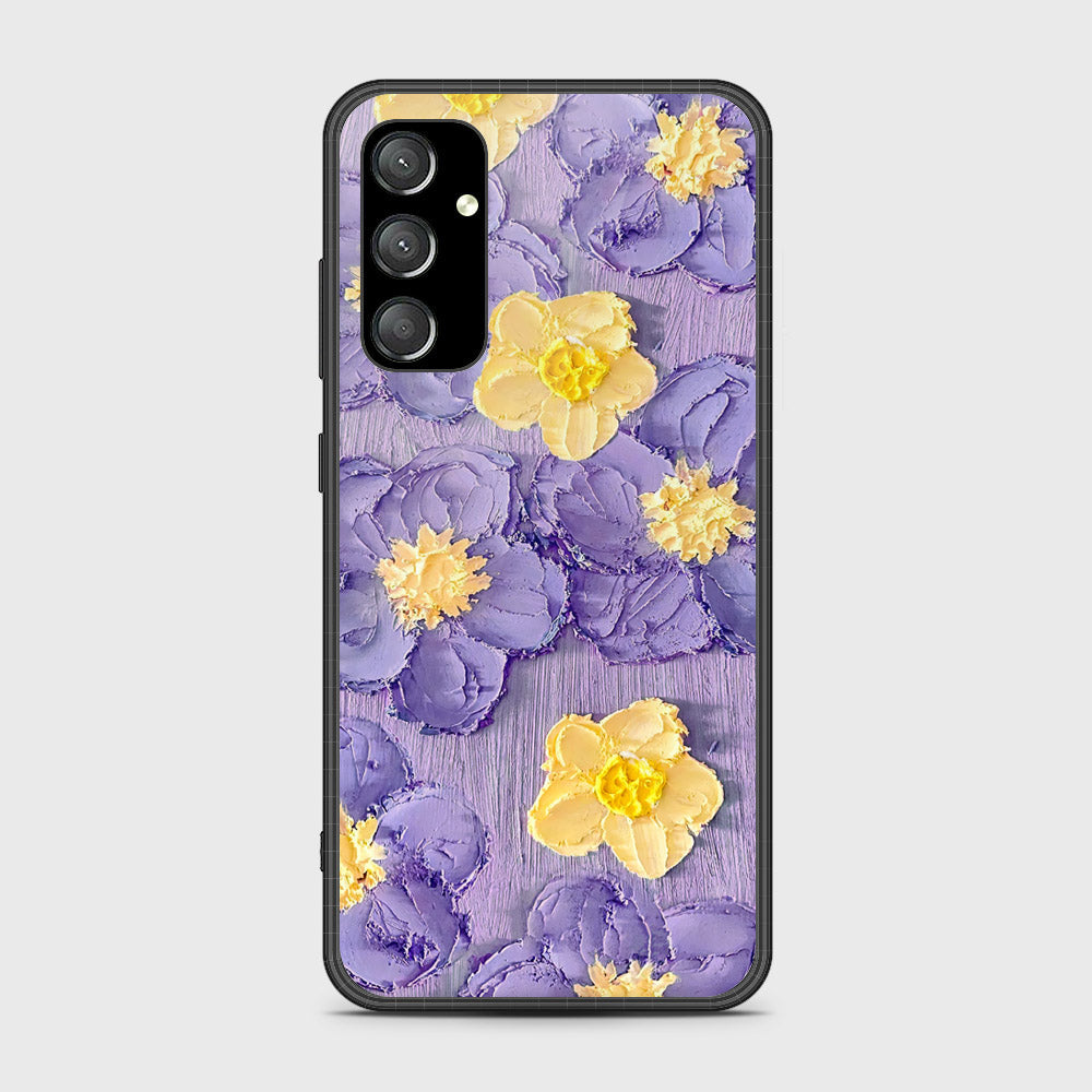 Samsung Galaxy A34 5G Cover - Floral Series - Design 8 - Pink & Yellow - HQ Ultra Shine Premium Infinity Glass Soft Silicon Borders Case