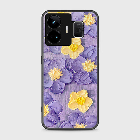 Realme GT Neo 5 Cover - Floral Series - Design 8 - Pink & Yellow - HQ Ultra Shine Premium Infinity Glass Soft Silicon Borders Case