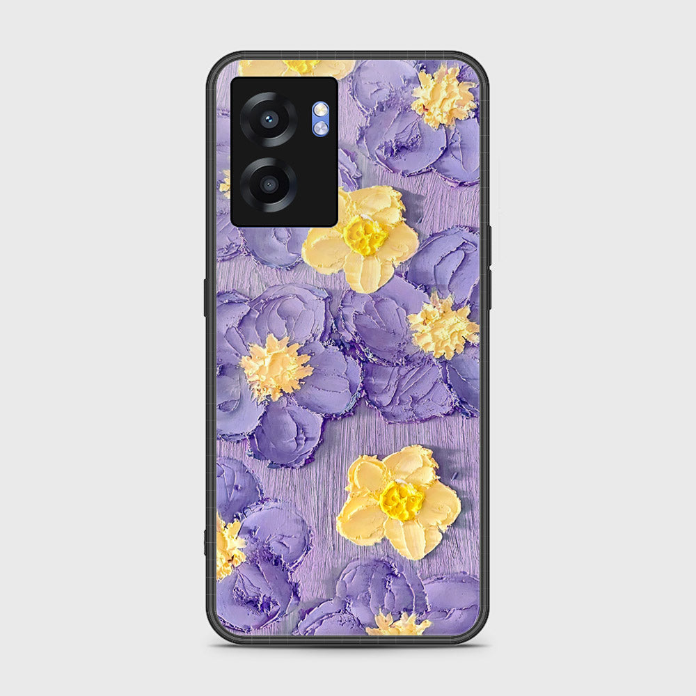 Realme Narzo 50 5G Cover - Floral Series - Design 8 - Pink & Yellow - HQ Ultra Shine Premium Infinity Glass Soft Silicon Borders Case