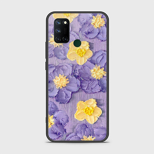 Realme C17 Cover - Floral Series - Design 8 - Pink & Yellow - HQ Ultra Shine Premium Infinity Glass Soft Silicon Borders Case