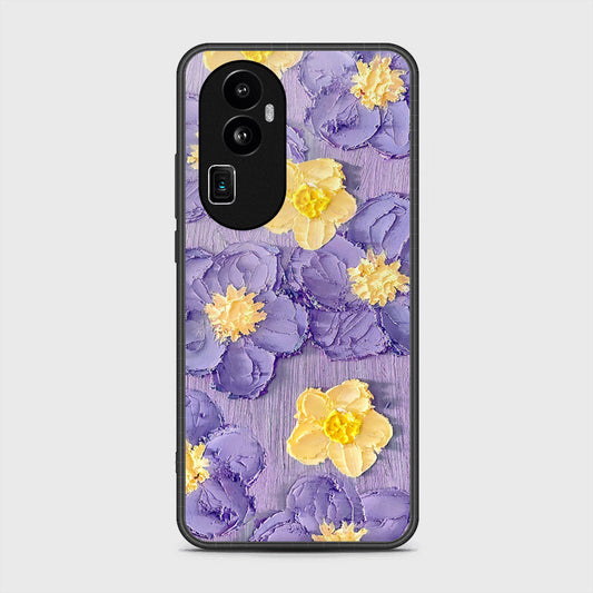 Oppo Reno 10 Pro Plus Cover - Floral Series - Design 8 - Pink & Yellow - HQ Ultra Shine Premium Infinity Glass Soft Silicon Borders Case