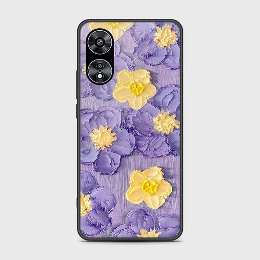 Oppo A97 5G Cover - Floral Series - Design 8 - Pink & Yellow - HQ Ultra Shine Premium Infinity Glass Soft Silicon Borders Case