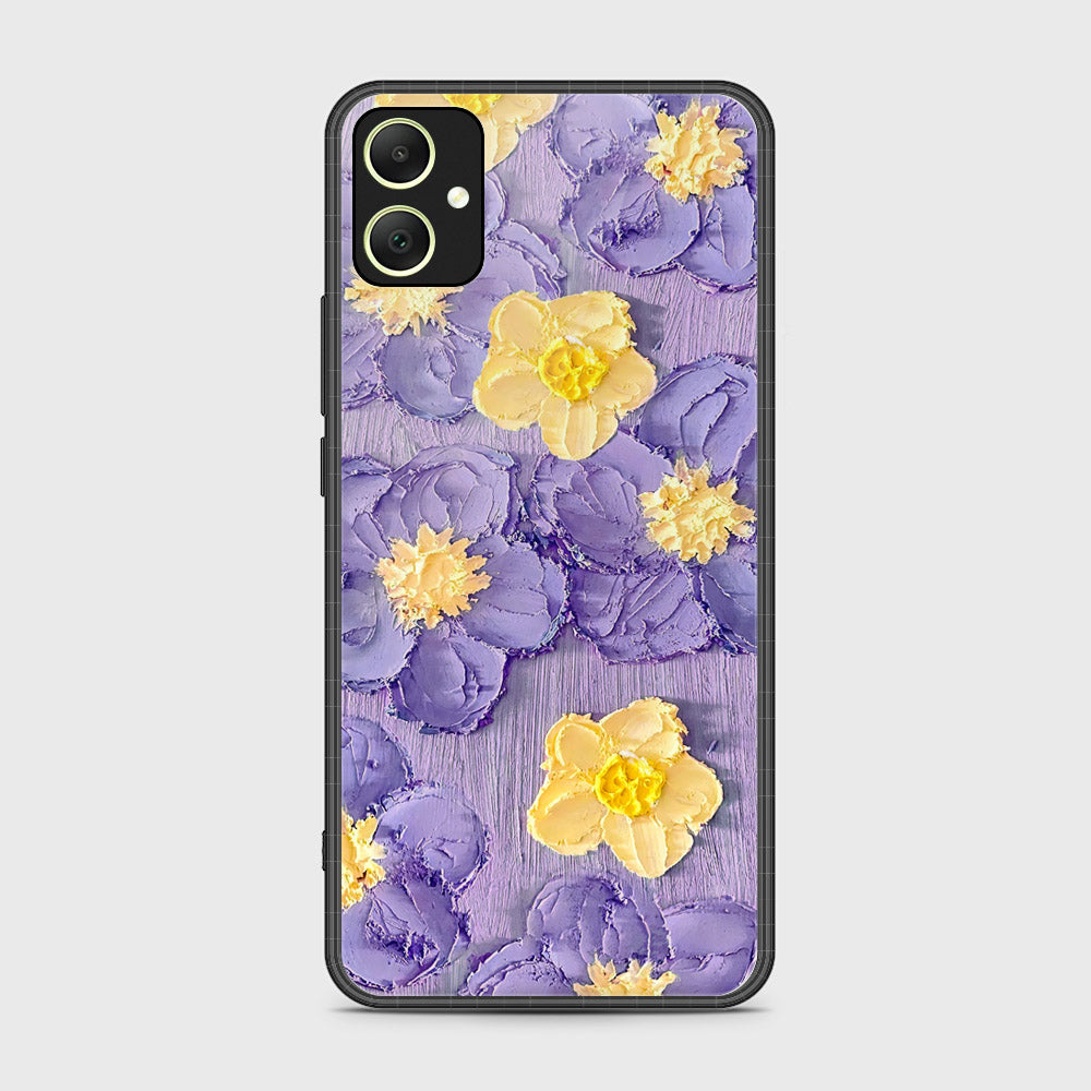 Samsung Galaxy A05 Cover - Floral Series - Design 8 - Pink & Yellow - HQ Ultra Shine Premium Infinity Glass Soft Silicon Borders Case