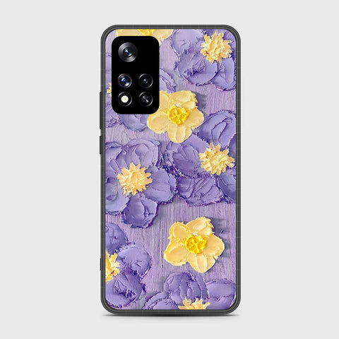 Xiaomi Redmi Note 11 Pro (China) Cover - Floral Series - Design 8 - Pink & Yellow - HQ Ultra Shine Premium Infinity Glass Soft Silicon Borders Case