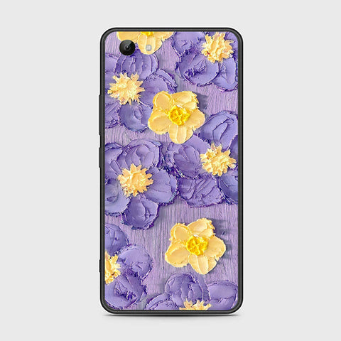 Vivo Y81 Cover - Floral Series - Design 8 - Pink & Yellow - HQ Ultra Shine Premium Infinity Glass Soft Silicon Borders Case