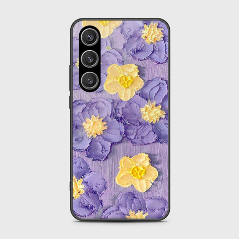 Samsung Galaxy S24 Cover - Floral Series - Design 8 - Pink & Yellow - HQ Ultra Shine Premium Infinity Glass Soft Silicon Borders Case