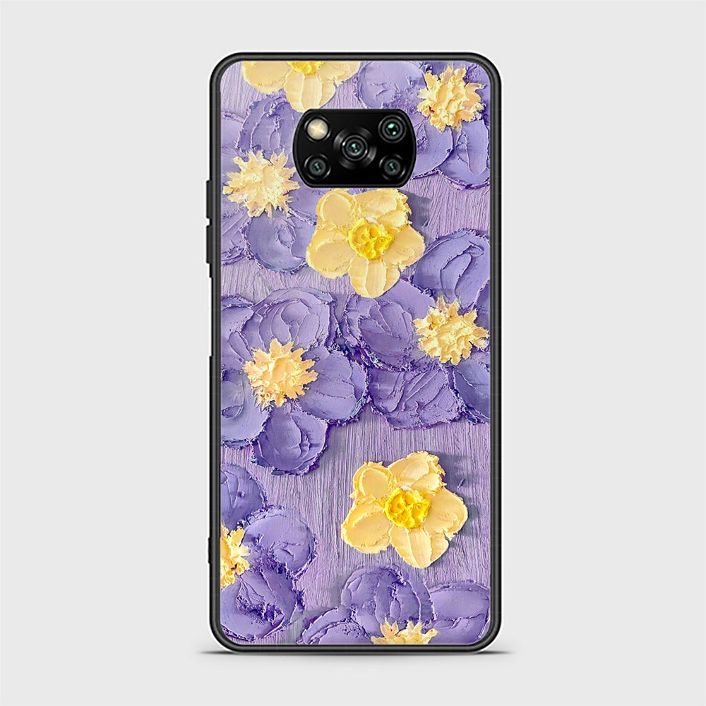 Xiaomi Poco X3 Cover - Floral Series - Design 8 - Pink & Yellow - HQ Ultra Shine Premium Infinity Glass Soft Silicon Borders Case