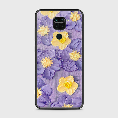 Xiaomi Redmi Note 9 Cover - Floral Series - Design 8 - Pink & Yellow - HQ Ultra Shine Premium Infinity Glass Soft Silicon Borders Case